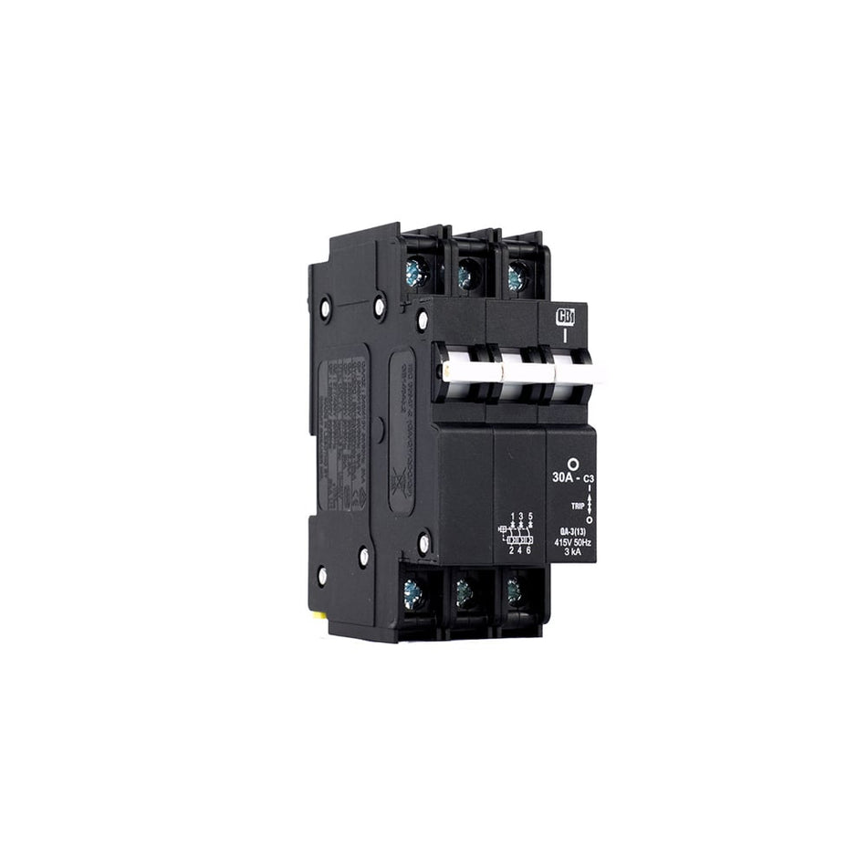 CIRCUIT BREAKER CBI 3 POLE CURVE 30A 3Ka 415V Qal38330