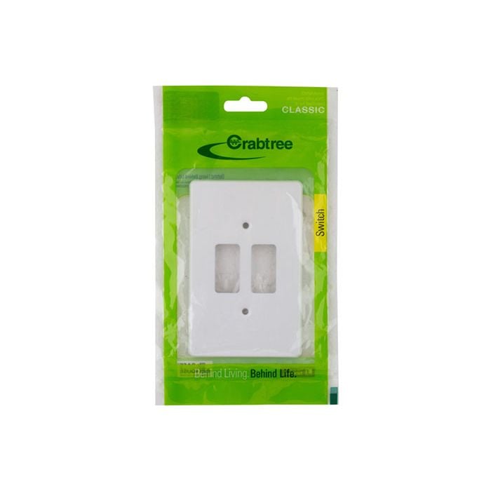 CRABTREE 2LSWITCH COVER PLATE 2X4