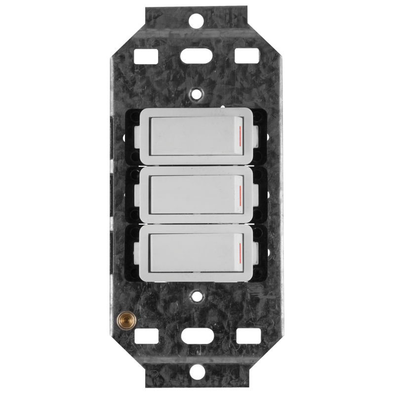 CRABTREE LIGHT SWITCH+YOKE 3L 1W
