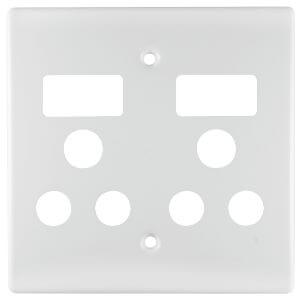 CRABTREE DOUBLE PLUG SOCKET COVER 4X4