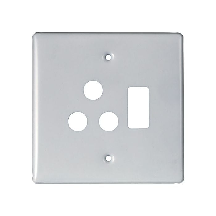 CRABTREE DOUBLE PLUG COVER PLATE 4X4