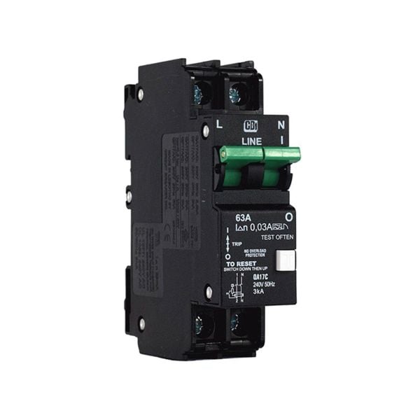 EARTH LEAKAGE QA17C 63A D/POLE CB