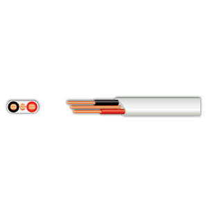 TWIN&E FLAT 4MM X 2+EARTH WHITE/PM